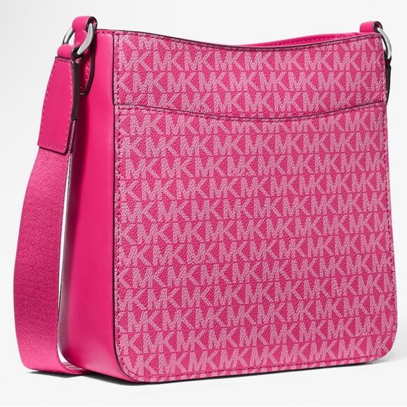 Michael Kors Jet Set Signature Logo Messenger Bag NWT - Picture 2 of 13